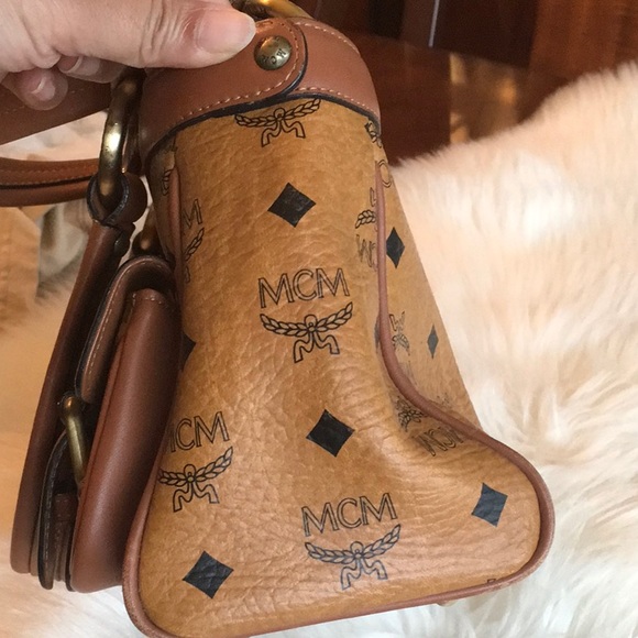 Authentic MCM small cognac Visetos Boston - Picture 14 of 16